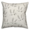 thumbnail image 2 of Creative Products Sketch Bunny Pattern 16x16 Spun Poly Pillow, 2 of 3