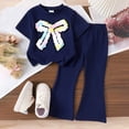thumbnail image 2 of Rotm Toddler Girl Clothes Baby Girl Clothing Summer Outfit Little Matching Sleeveless Top Long Pants Set 2Pcs Blue,3-4 Years, 2 of 7