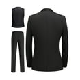 thumbnail image 2 of 4pcs Men Suit Tuxedo Vest Pants Tie Shawl Collar Flap Pockets for Groomsmen Business Party Wedding Evening Dinner Formal Men Attire Retro Classic, 2 of 7