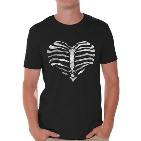 - Awkward Styles Heart Ribcage T-shirt Tops skull shirts womens mens skull shirts day of dead costume t shirt dia de Los Muertos costume t shirt sugar skull candy skull costume t shirt skull for men