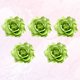thumbnail image 4 of EeaseMX 5 broches de flores de tela de 10 cm para novia, con forma de rosa realista, para el pelo, para vestido de boda (verde), 4 of 7