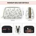 thumbnail image 2 of Sketch Cute Rabbit On White Makeup Bag, Leather Waterproof Travel Toiletry Bag, Large Capacity Cosmetic Bag Make up Bags Organizer fro Travel Size Toiletries Women Girls, 2 of 4