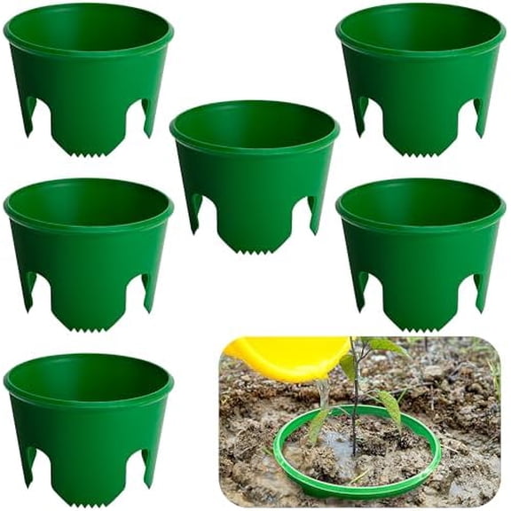 6 Pcs 7 Inch Planting Grow Rings-Planting Protective Round Edging to Separate Rock and Pest-Planting Rings for Vegetables, Herbs and Flowers