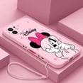 thumbnail image 2 of Funda de teléfono de Mickey y Minnie para iPhone, carcasa suave de silicona con cordón para modelos 14, 13, 12, 11 Pro Max, Mini, X, XR, XS MAX, SE 2020, 8, 7 Plus Fivean unisex, 2 of 2