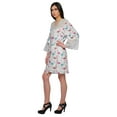 thumbnail image 4 of Moomaya Printed Cotton Venice Lace Bridesmaid Robe Short Robes For Women, 4 of 6