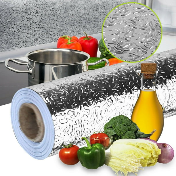 2/1Pcs Kitchen Waterproof Oil Proof Aluminum Foil Stickers, EEEKit Anti