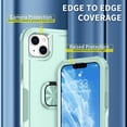 thumbnail image 4 of SaniMore for iPhone 15 6.1" Magnetic Case, Rugged PC & TPU Bumpers with Car Mount & Ring Kickstand Heavy Duty Full Body Protective Case for 15 Women Men, Green, 4 of 11