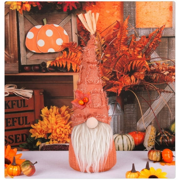 Danhjin Fall Gnomes for Thanksgiving Decor, Fall Decorations Hand-Painted Gnome Statues for Tables, Mantle, Porch Outdoor Fall Harvests Display