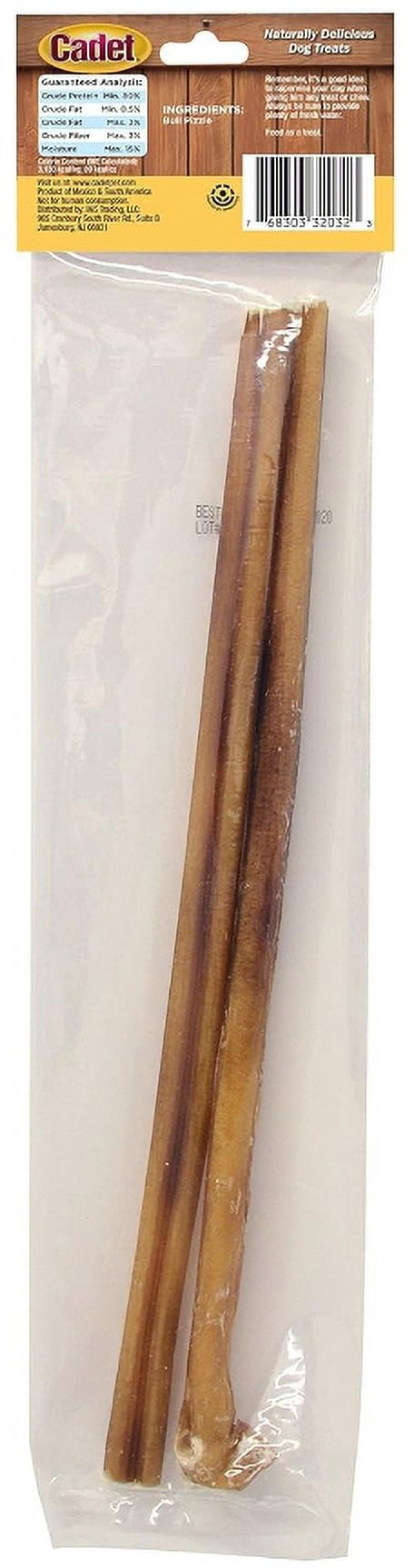 Cadet Single Ingredient Bully Sticks for Dogs Large [Dog Bully Sticks, New Dog Supplies, Cadet, Dog Supplies] 2 count