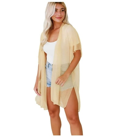 

Trench Coats for Women Puffer Jacket Womens Womens Flowy Kimono Cardigan Open Front Dress Printed Chiffon Blouse Loose Tops Womens Cardigan on Sales Bomber Jacket Women Beige S