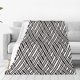 thumbnail image 1 of Balery Black White Stripes Manta de Felpa Suave y Acogedora – Cobija de Franela Aterciopelada para Cama, Lavable y Cálida para Sofá, Mascotas, Transpirable-80"x60", 1 of 7