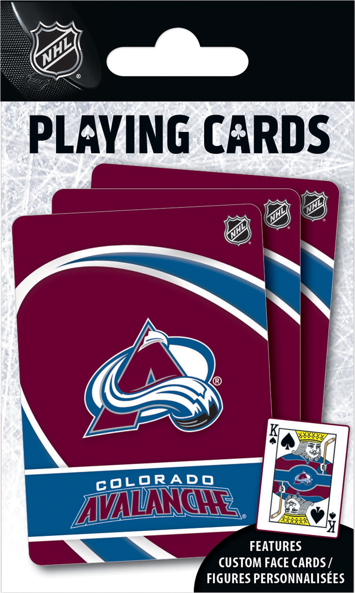 MasterPieces Officially Licensed NHL Colorado Avalanche Playing Cards 54 Card Deck for Adults