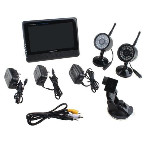 AGPtek Home Security System 4CH Digital Wireless Camera & DVR System with 7" TFT LCD Monitor