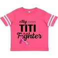 thumbnail image 3 of Inktastic Breast Cancer Awareness My Titi is a Fighter Boys or Girls Toddler T-Shirt, 3 of 5