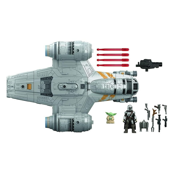 STAR WARS Mission Fleet The Mandalorian The Child Razor Crest Outer Rim Run Deluxe Vehicle with 2.5-Inch-Scale Figure for Kids Ages 4 and Up