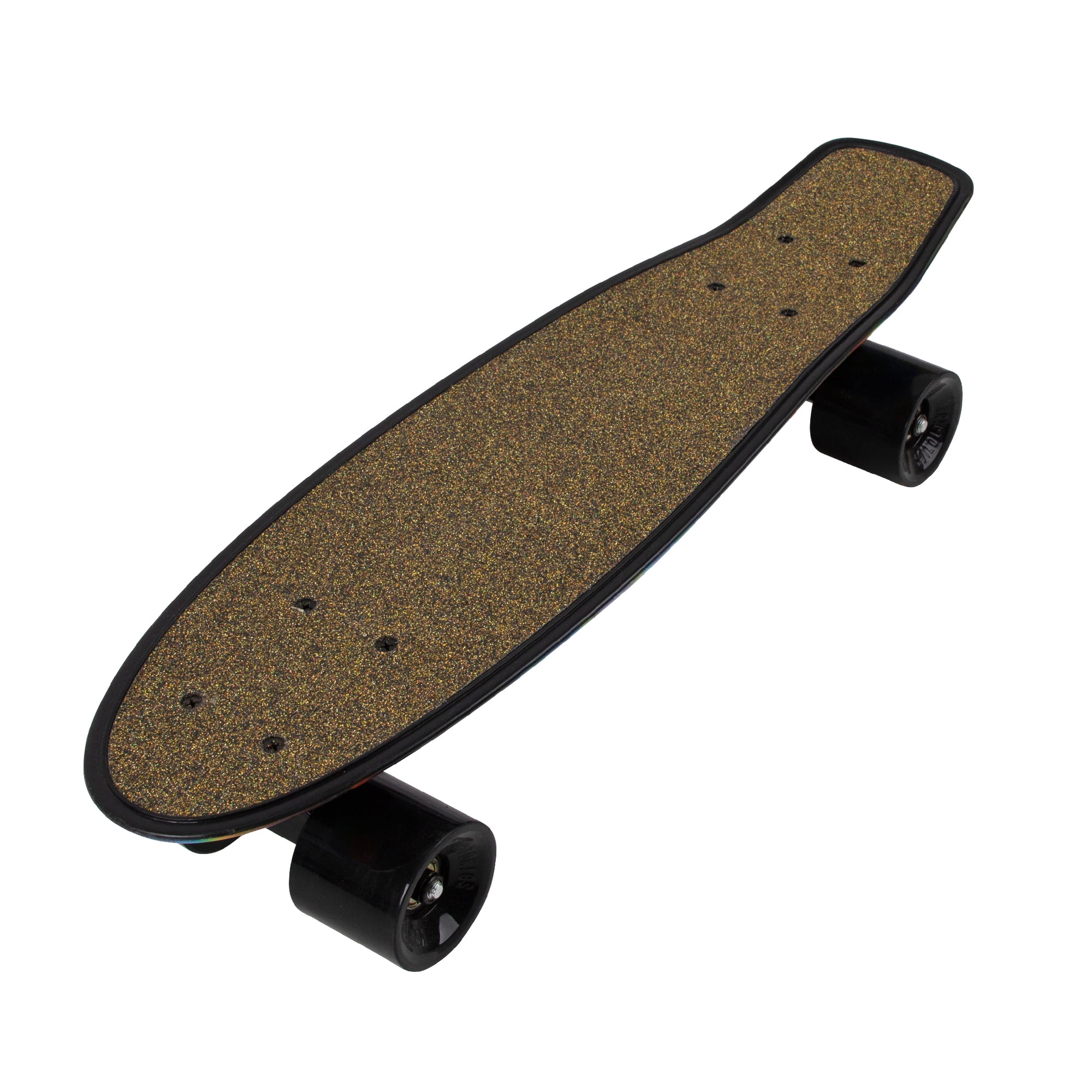 Kryptonics Original Torpedo Complete Skateboard (22.5" x 6"), Double Rainbow