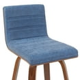 thumbnail image 5 of Armen Living Swivel Bar Height Stool with Vintage Blue Upholstered Seat, 5 of 5
