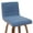 Blue and Walnut, variant on Armen Living Swivel Bar Height Stool with Vintage Blue Upholstered Seat