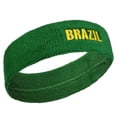 thumbnail image 2 of Suddora Cotton Terry Cloth Sweatband Set with 1 Headband and 2 Wristbands, Brazil, 2 of 4