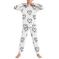 thumbnail image 5 of BLVB Little Boys Girls 2 Piece Outfits Long Sleeve Heart Print Top and Jogger Set Valentine's Day Outfits Kids Clothing Set, 5 of 7