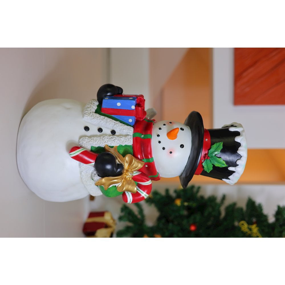 Hi-Line Gift Ltd. Snowman Statue with LED Lights Lighted Christmas Decor Battery Operated