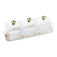 thumbnail image 2 of Abbracc Fruit Plate Fruit Plate Organizer Fruit Snacks Serving Platter Serving Container clear and 3 grids, 2 of 9