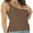 Brown, variant on Womens Knit Crop Tops 2024 Trendy Summer Sexy Sleeveless Basic Shirt V Neck Cute Ribbed Tank Top