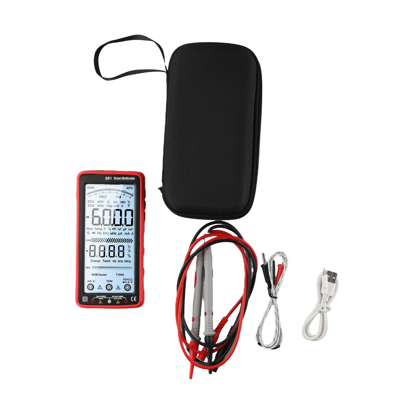 Aneng 681 Rechargeable Digital Professional Multimeter Non-Contact Voltage Tester Ac/Dc Voltmeter Lcd Screen Current Tester