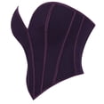 thumbnail image 4 of QSAWXQZ Women's Overbust Corset Top Strapless Sweetheart Neck Satin Boned Waist Cincher for Steampunk Party Clubwear Bustier XS, 4 of 9