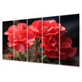 thumbnail image 2 of Designart "Carnations landscape IV" Floral Metal Art Print Set, 2 of 5