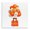 Orange Handbag Balloon Bouquet, variant on Stupell Industries Contemporary Chic Balloons & Purse Black Floating Frame Canvas Art, 18 x 18, by Amanda Greenwood