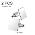 thumbnail image 2 of Stainless Steel Cuff, Shirt Cufflinks, Business Groom Wedding Jewelry Gift for Men - Style 2, 2 of 5