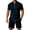 Black, variant on Mens 2 Piece Outfits Relaxed Fit Short Sleeve Casual T-Shirt and Shorts Solid Color Elastic Sports Track Suits Activewear Clothing Black Size Black