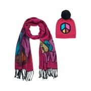 No Boundaries Pom Beanie & Scarf Set Peace