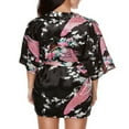 thumbnail image 2 of Womens Floral Silk Satin Kimono Robe Dressing Gown Wedding Babydoll Nightwear, 2 of 2