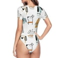 thumbnail image 4 of Naloa Puppy Women's Short-Sleeved Onesie, One-Piece Swimsuit for Parties, dates, clubs - XX-Large, 4 of 9