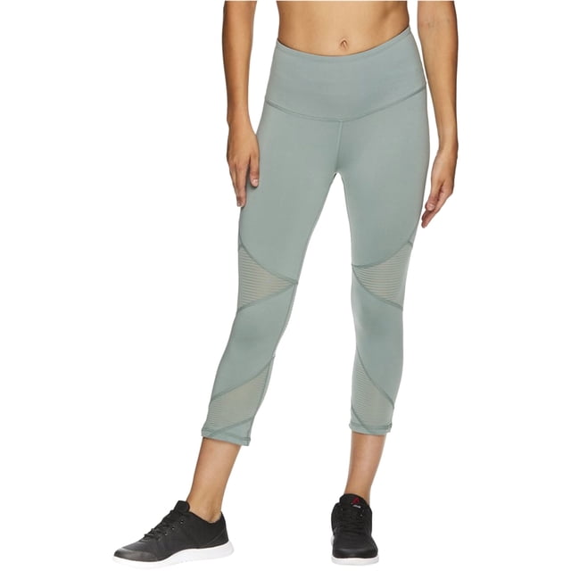 Pantalones deportivos de compresión Reebok Highrise Capri para mujer Verde XS