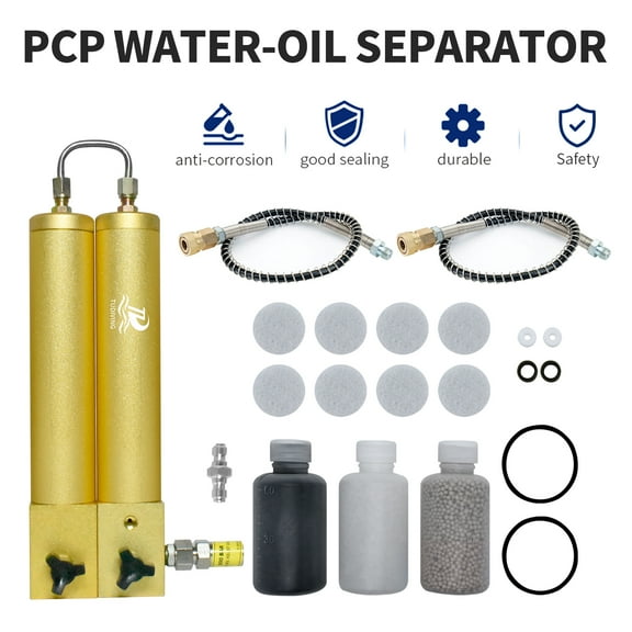 High Pressure PCP Air Compressor Filter 4500PSI Oil/Water Separator with Safty Valve 11in*4in