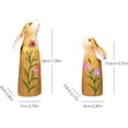 thumbnail image 6 of Hand-Painted Wooden Bunny Figurines – Set of 2 Handcrafted Rabbit Statues, Spring Home Decor, Easter Table Centerpiece Ornaments, 6 of 6