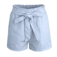 thumbnail image 2 of Lullu Girls High Waist Shorts Summer Casual Loose Shorts with Belt Pockets, Sizes 4-14, 2 of 7
