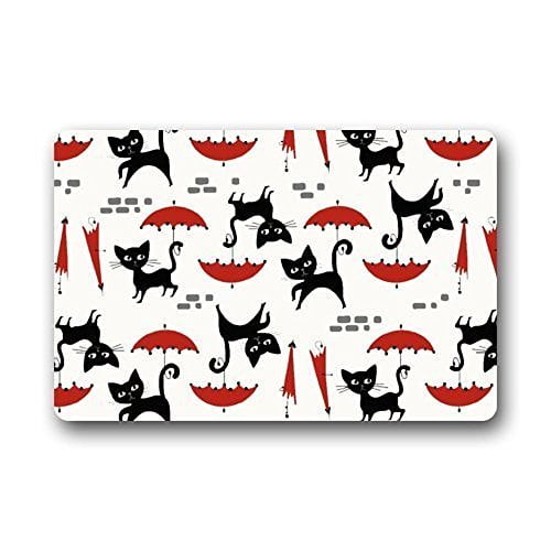 RYLABLUE Tapis de Sol pour Chat Mignon Tapis de Sol Extérieur / Intérieur Taille 23.6x15.7 Pouces