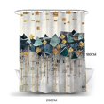 thumbnail image 2 of Rideau de Douche Géométrique Moderne Art Salle de Bain Imperméable, 2 of 3