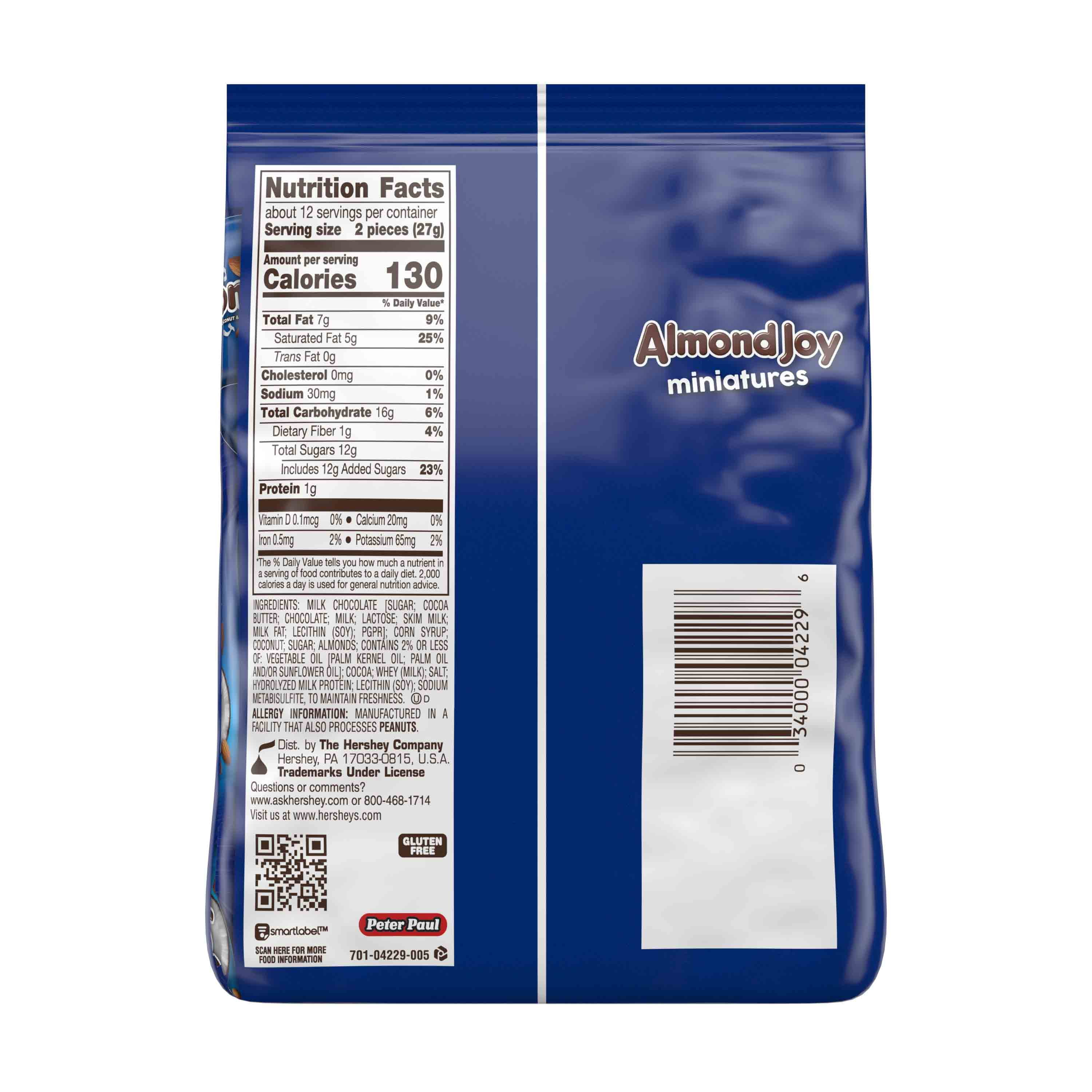 Almond Joy Fun Size Nutrition Information