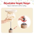 thumbnail image 5 of Furcato Cat Tree, Floor to Ceiling Cat Tower Adjustable Height [92.9-102.4 in=235-258cm], 7 Tiers Cat Climbing Play House with Fully Sisal Scratching Post, Beige, 5 of 10