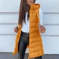 thumbnail image 5 of Long Puffer Vest WomenVest For Cold Weather Womens Vests Outerwear Zip Up Puffy Coat Womens Vest With Hood Long Quilted Vest Women Long Jacket Vest Sleeveless Jackets With Pockets, 5 of 9