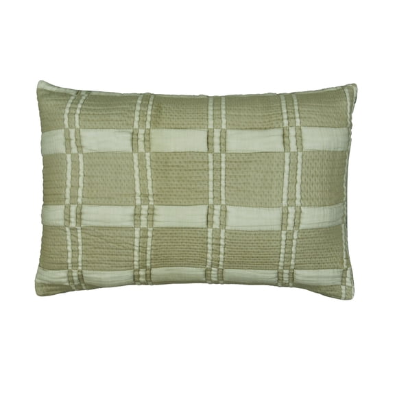 Mainstays Cloud Matelasse Pillow Sham, Bay Leaf Green, Standard