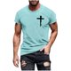 thumbnail image 1 of Tops de Cuello Redondo para las Mujeres Impreso Manga Corta Suéter Casual Blusa Verano Suave, 1 of 5