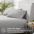 thumbnail image 4 of Bare Home Cozy Fleece Fitted Sheet - Extra Plush Polar Fleece - Deep Pocket Bed Sheet - Queen, Light Gray, 4 of 5
