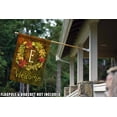 thumbnail image 4 of Toland Home Garden Fall Wreath Monogram E Personalized Fall Flag Double Sided 28x40 Inch, 4 of 5