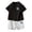 Black3, variant on Shadoumai Toddler Boy Outfits 5t Dinosaur Print Round Neck Short Sleeved Tops and Shorts Fashion Boy's and Girl's Basketball Training Clothes Kids Clothes 2 Piece Outfits